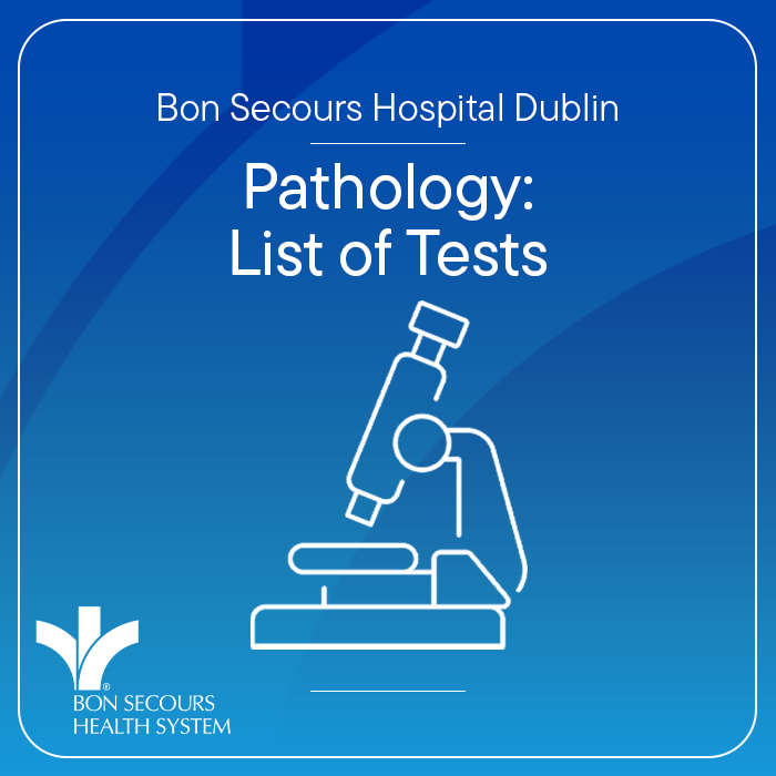 Download Bon Secours Hospital Dublin | Pathology: list of tests