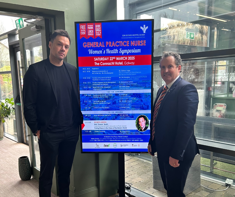 Niall Breslin and Henry Burrows at the Women's Health Symposium